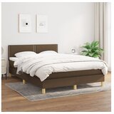 vidaXL Krevet s oprugama i madracem tamnosmeđi 140 x 190 cm od tkanine Cijene