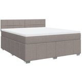 vidaXL Krevet s oprugama i madracem smeđesivi 180x200 cm tkanina | shoptok.hr