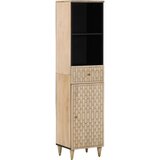  The Living Store Kopalniška omarica 38x33x160 cm trden mangov les - Kopalniška Omarica, (21442300) Cene