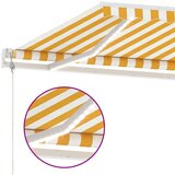  Automatska tenda sa senzorom LED 450 x 350 cm žuto-bijela | shoptok.hr