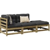vidaXL 3-dijelni set vrtnih sofa s jastucima od impregnirane borovine Cijene