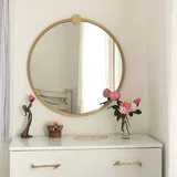 Gold Metal Çerçeve Yuvarlak Ayna A708 Gold Mirror