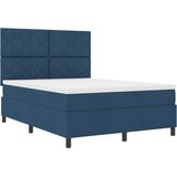  Krevet s opruga kutije s uzglavljem Plava 160 x 200 cm tkanina | shoptok.hr