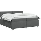  Krevet s box springom, madracem i LED-om Tamnosiva 200 x 200 cm | shoptok.hr