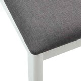  Stolac za blagovanje 2 pcs Bijela i siva Čvrsto drvo | shoptok.hr