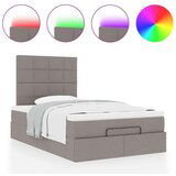 vidaXL Otomanski posteljni okvir z vzmetnico taupe 120x190 cm blago, (21608178) | Shoptok.si