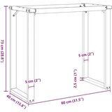 vidaXL Noge za jedilno mizo O-okvir 80x40x73 cm lito železo | Shoptok.si