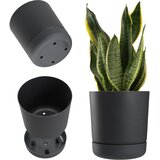 KADAX cvetlični lonec s stojalom za rože, pokrov, okrogla skleda, 15 cm, antracit, (5000346042) | Shoptok.si