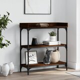  The Living Store Konzolna mizica s policami rjavi hrast 75x30x80 cm - Konzolna Mizica, (21442473) Cene