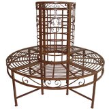 Garden Pleasure Crna i tamnosmeđa metalna vrtna klupa Larissa - | shoptok.hr