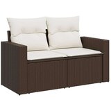  5-dijelni set vrtnih sofa s jastucima poliratan smeđi | shoptok.hr