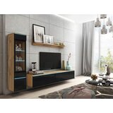 P & B Dnevni Regal Vera, Barva Hrasta, Črna, 3-Delno, Led | Shoptok.si