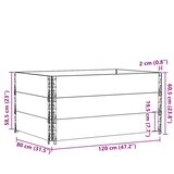  Okviri za palete 3 kom crni 120 x 80 cm od masivne borovine | shoptok.hr