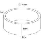 MeowBaby Sivi bazen od korduroja s lopticama ø 90x30 cm Montessori - | shoptok.hr