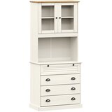 Visoka komoda VIGO bijela 80 x 40 x 176 cm od masivne borovine | shoptok.hr