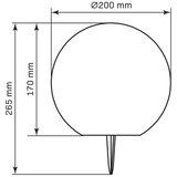  LED RGBW solarna lampa BALL LED/3,2V 500 mAh, prečnik 20 cm, IP65 + daljinski upravljač | Eponuda.com