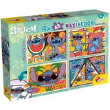 Lisciani Giochi Disney Stitch 2 v 1 maxi 4x48-delna sestavljanka in pobarvanka 35x25 cm - Lisciani Cene