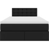  Krevet s prostorom za pohranu s LED-om Crna 120 x 190 cm | shoptok.hr