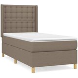  Krevet s oprugama i madracem smeđesivi 90x190 cm od tkanine | shoptok.hr