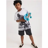 Desigual Grey-white boys' T-shirt with print Mango - Boys