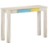 vidaXL Konzolna mizica bela 115x35x77 cm robusten mangov les | Shoptok.si