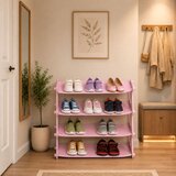  Ormarić za cipele, lagani, 4-slojni, samostojeći, ružičasti | shoptok.hr