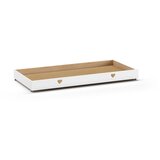 Vipack Bijeli dječji krevet od masivnog bora u obliku kućice/s dodatnim ležajem s prostorom za odlaganje 90x200 cm AMORI – | shoptok.hr