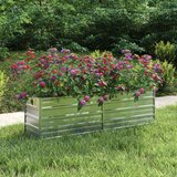 vidaXL Povišena vrtna gredica 160 x 40 x 45 cm pocinčani čelik srebrna Cijene