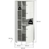 MID.YOU Srednje Visoka Omara Vira, Bela | Shoptok.si