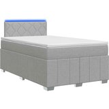  Boxspring krevet s madracem Svjetlosiva 120 x 190 cm Tkanina | shoptok.hr