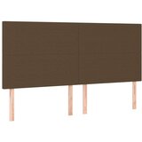  Box spring postelja z vzmetnico LED temno rjava 200x200cm blago, (20896751) | Shoptok.si
