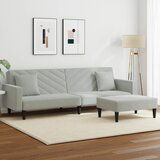 vidaXL 2-dijelni set sofa s jastucima svjetlosivi baršunasti Cijene