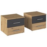 Lesnina-XXXL nočna omarica foster, hrast, siva, 2 kos | Shoptok.si