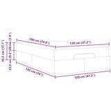  Konstrukcija postelje Svetlo siva 120 x 190 cm blago | Shoptok.si