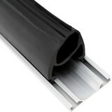  Brtva za garažna vrata Crna 41 x 33 mm 4 m PVC | shoptok.hr