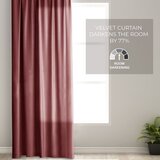 AmeliaHome Curtain VELVET color pink style classic silver eyelets velvet 140x245 | shoptok.hr
