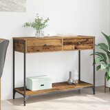  Konzolna stolica s ladicama Staro drvo 100 x 34,5 x 75 cm | shoptok.hr