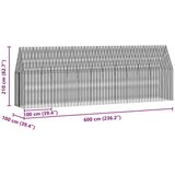  Kletka za piščance 2 pcs srebrna 600 x 100 x 210 cm, (5000204326) | Shoptok.si