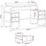  Stol s pohranom Dimljeni hrast 145 x 50 x 75 cm - Dimljeni hrast | shoptok.hr