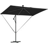 vidaXL Samostojeći banana suncobran Crna 294 x 200 x 254 cm | shoptok.hr