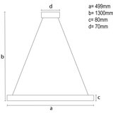  LED prigušiva luster na sajli LED/80W/230V 3000-6500K bela + daljinski upravljač | Eponuda.com