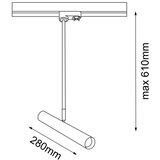  Amplex 8881 - Luster na stalku za šinski sistem AKADI 1xGU10-MR11/15W/230V | Eponuda.com