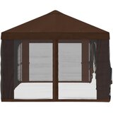  Pokrov za gazebo s bočnim zidovima 6 x 3 m Smeđa Poliester 190 | shoptok.hr
