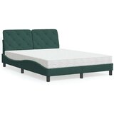 vidaXL Postelja z vzmetnico temno zelena 140x200 cm žamet, (21095106) | Shoptok.si