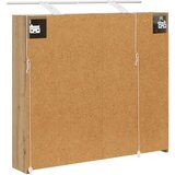  Kopalniška ogledalna omara z LED lučmi Oreh 80 x 14.5 x 70 cm, (5000233182) | Shoptok.si