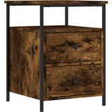 Maison Chic Nočna omarica - Nočna miza dimljeni hrast 44x45x60 cm inženirski les, (21687173) Cene