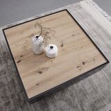 Bessagi Home sodobna klubska miza fosco, siva, hrast, železo, 2 predala | Shoptok.si