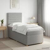  Boxspring krevet s madracem Svjetlosiva 100 x 200 cm Tkanina | shoptok.hr