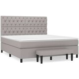  Box spring s madracem svjetlosiva 160x200 cm tkanina | shoptok.hr