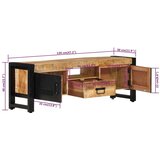 TV omarica 120x30x40 cm trden mangov les, (20730402) | Shoptok.si
